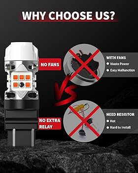 Amazon.com: LASFIT 4257 4257NA LED Bulb Built In Resistor Front
